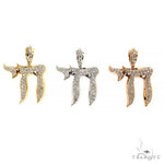 Medium Jewish Chai Diamond Pendant 68737 - Image 8