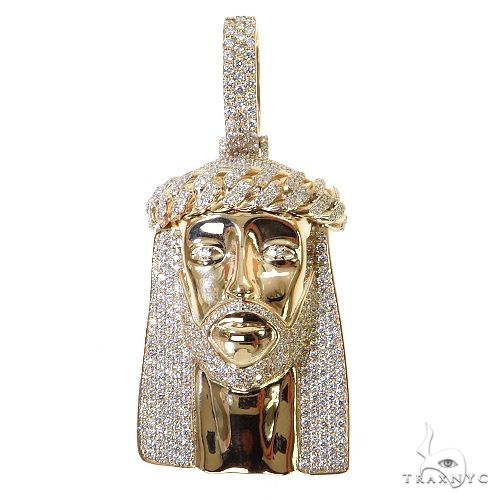 Medium Size Jesus Diamond Pendant 68904 - Image 1