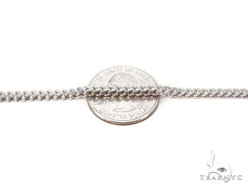 Mens 10k Hollow White Gold Franco Chain 20 Inches 2mm   65751 - Image 2