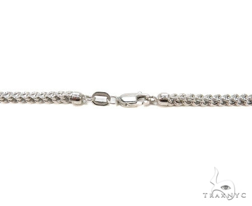 Mens 10k Hollow White Gold Franco Chain 22 Inches 2mm   47480 - Image 3