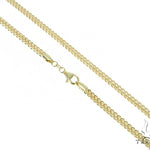 Mens 10k Hollow Yellow Gold Franco Chain 22 Inches 4.5mm 47687 - Image 1