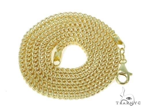 Mens 10k Yellow Gold Hollow  Franco Link Chain Chain 20 Inches 4mm 70220 - Image 4