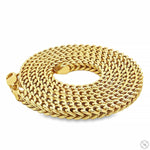 Mens 10k Hollow Yellow Gold Franco Chain 22 Inches 3.9mm 70879 - Image 4