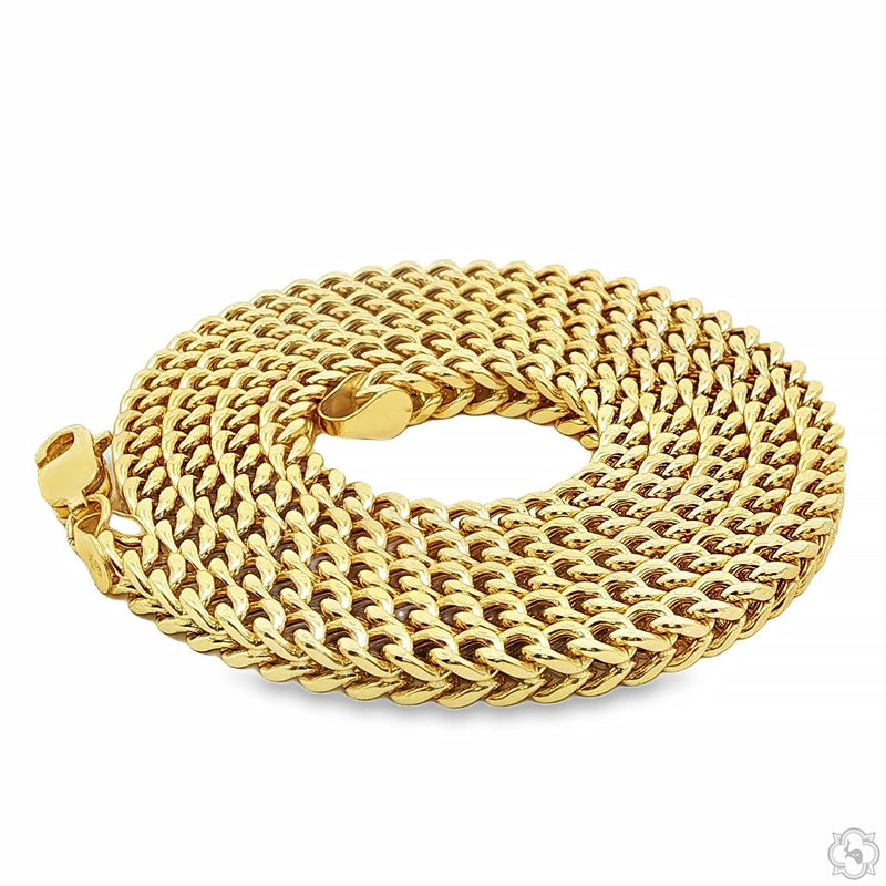 Mens 10k Hollow Yellow Gold Franco Chain 22 Inches 3.9mm 70879 - Image 4