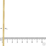 Mens 10k Hollow Yellow Gold Franco Chain 22 Inches 3.9mm 70879 - Image 5