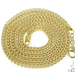 Mens 10k Hollow Yellow Gold Franco Chain 28 Inches 5.4mm   47683 - Image 4