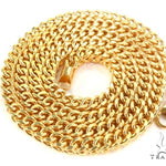 Mens 10k Hollow Yellow Gold Franco Chain 28 Inches 6.8mm   47741 - Image 4