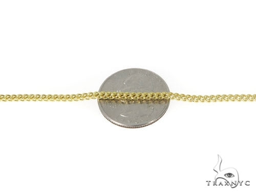 Mens 10k Hollow Yellow Gold Franco Chain 30 Inches 2.1mm   47661 - Image 3