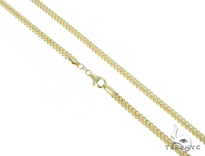 Mens 10k Hollow Yellow Gold Franco Chain 30 Inches 4.5mm   47691 - Image 1