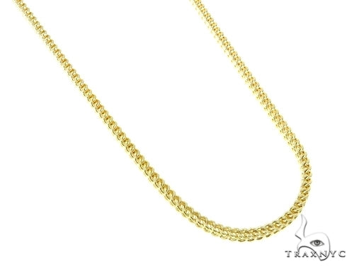 Mens 10k Hollow Yellow Gold Franco Chain 30 Inches 4.5mm   47691 - Image 2
