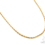 Mens 10k Hollow Yellow Gold Rope Chain 20 Inches 2.7mm 63798 - Image 2