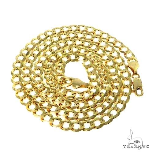 Mens 10k Solid Yellow Gold Curb Link Chain 28 Inches 9.3mm   47213 - Image 4