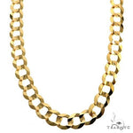 Mens 10k Solid Yellow Gold Curb Chain 30 Inches 9.3mm   47214 - Image 1