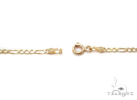 Mens 14k Solid Yellow Gold Solid Figaro Chain 20 Inches 2.5mm 47357 - Image 4