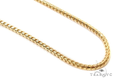 Mens 10k Solid Yellow Gold Franco Chain 20 Inches 1.6mm   47735 - Image 1