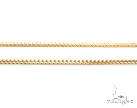 Mens 10k Solid Yellow Gold Franco Chain 20 Inches 1.6mm   47735 - Image 2