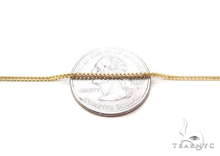 Mens 10k Solid Yellow Gold Franco Chain 20 Inches 1.6mm   47735 - Image 3