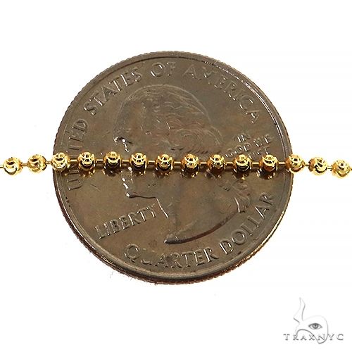 Mens 10k Solid Yellow Gold Moon Cut Chain 26 Inches 1.8mm   48439 - Image 3