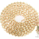 Mens 10k Solid Yellow Gold Moon Cut Chain 26 Inches 2.5mm   48446 - Image 4