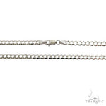 Mens 14k Solid White Gold Curb Link Chain 20 Inches 3.6mm   47173 - Image 3