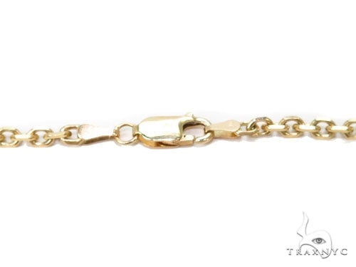 Mens 14k Solid Yellow Gold Cable Chain 16 Inches 1.5mm   46946 - Image 4