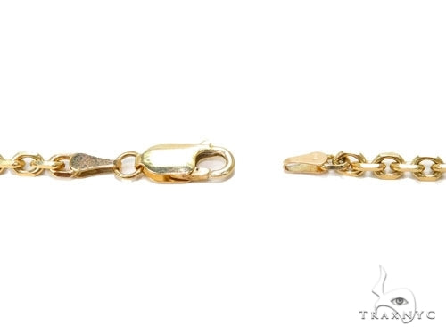 Mens 14k Solid Yellow Gold Cable Chain 16 Inches 1.5mm   46946 - Image 5