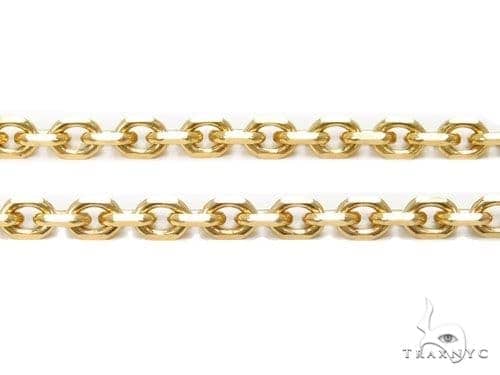 18k Solid Yellow Gold Thin Cable Chain 2.4mm 20 Inches 69672 - Image 2