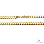 Mens 14k Solid Yellow Gold Curb Link Chain 22 Inches 5.6mm   47117 - Image 6