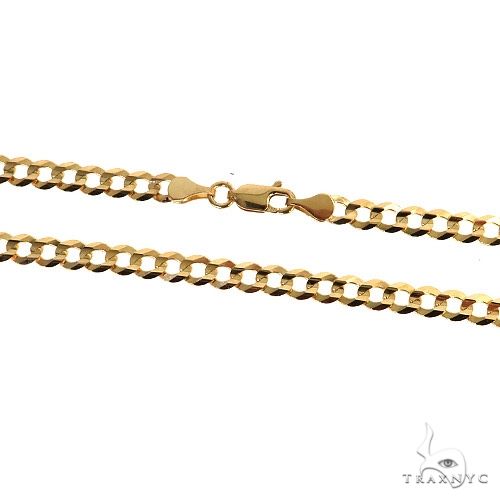Mens 14k Solid Yellow Gold Curb Link Chain 26 Inches 4.7mm   47292 - Image 4