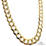 Mens 14k Solid Yellow Gold Curb Chain 26 Inches 8.2mm   47307 - Image 1