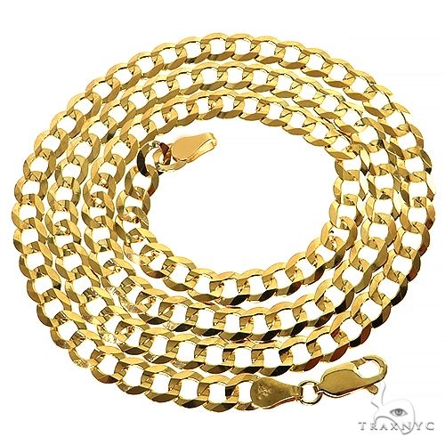 Mens 14k Solid Yellow Gold Cuban/curb Chain 28 Inches 5.7mm   47118 - Image 3