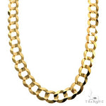 Mens 14k Solid Yellow Gold Curb Chain 30 Inches 8.2mm   47309 - Image 1