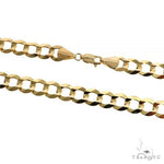 Mens 14k Solid Yellow Gold Curb Chain 30 Inches 8.2mm   47309 - Image 3