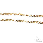 Mens 14k Solid Yellow Gold Curb Chain 18 Inches 3.3mm   47098 - Image 4