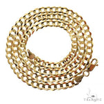 Mens 14k Solid Yellow Gold Curb Link Chain 24 Inches 5.7mm 70161 - Image 4