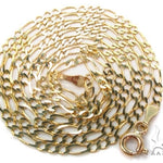 Mens 14k Solid Yellow Gold Solid Figaro Chain 20 Inches 3mm   47366 - Image 5