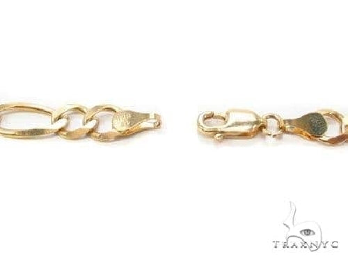 Mens 14k Solid Yellow Gold Figaro Chain 24 Inches 5.8mm   65833 - Image 4