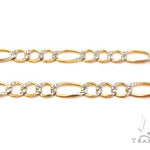 Mens 14k Solid Yellow Gold Diamond Cut  Figaro Link Chain 26 Inches 7mm   47354 - Image 2