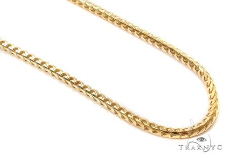 Mens 14k Solid Yellow Gold Franco Chain 22 Inches 2.5mm   47766 - Image 1