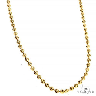 Mens 14k Solid Yellow Gold Moon Cut Chain 22 Inches 1.8mm   48492 - Image 1