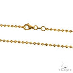 Mens 14k Solid Yellow Gold Moon Cut Chain 22 Inches 1.8mm   48492 - Image 2