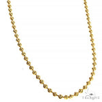 Mens 14k Solid Yellow Gold Moon Cut Chain 22 Inches 2mm   48482 - Image 1