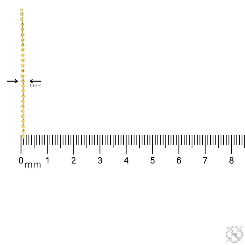 Mens 14k Solid Yellow Gold Moon Cut Chain 26 Inches 1.9mm   48494 - Image 3