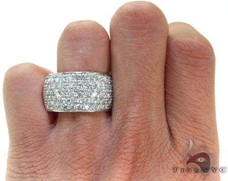 Mens 6 Row Diamond Ring 21418 - Image 7