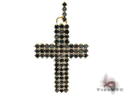 Mens Black Diamond Cross Crucifix 21881 - Image 1