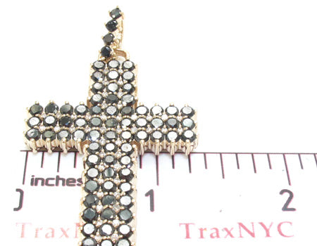 Mens Black Diamond Cross Crucifix 21881 - Image 6