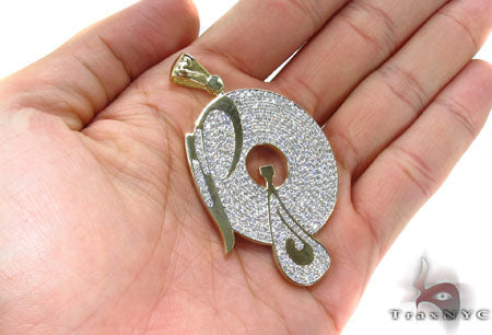 Mens Diamond Custom P Pendant 30990 - Image 6