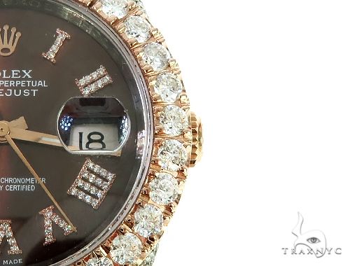 Mens Diamond DateJust 36mm Rolex Watch 65741 - Image 5