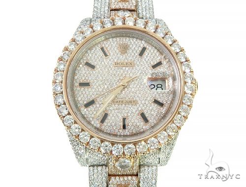 Two Tone Mens Diamond DateJust 40mm Rolex Watch 65809 - Image 1