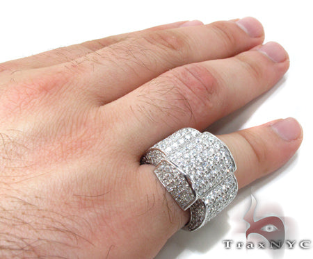 Mens Diamond Pave Ring 37324 - Image 9